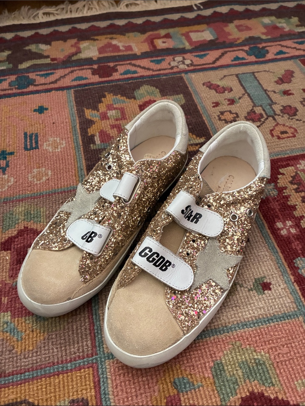 Golden Goose White Leather Insole Sneakers